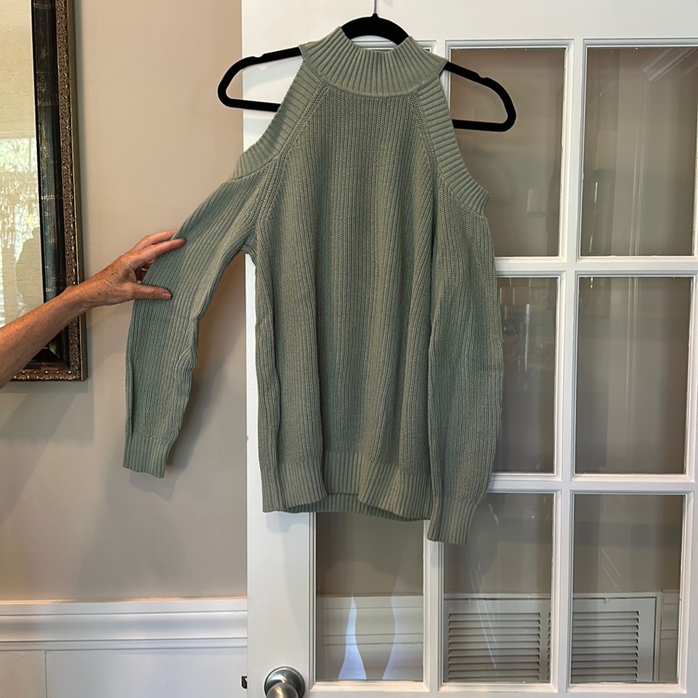 Inc Sage Cold Shoulder Sweater